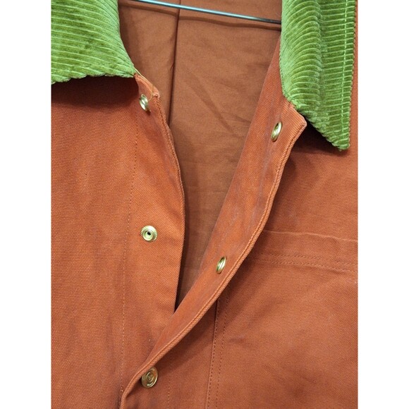 Houston White Utility Jacket Men's XL Corduroy Collar Barn Coat Chore Jacket - Picture 12 of 13